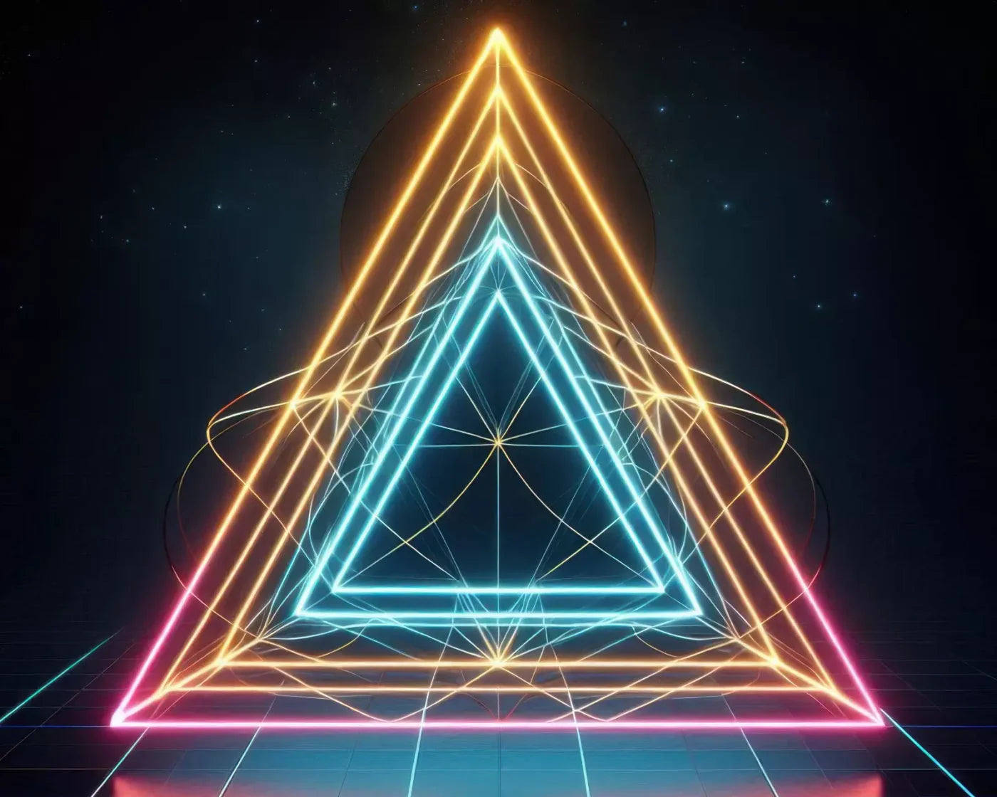 Triangle Of Colors 10’X8’ Fleece (120 X 96 Inch) Backdrop