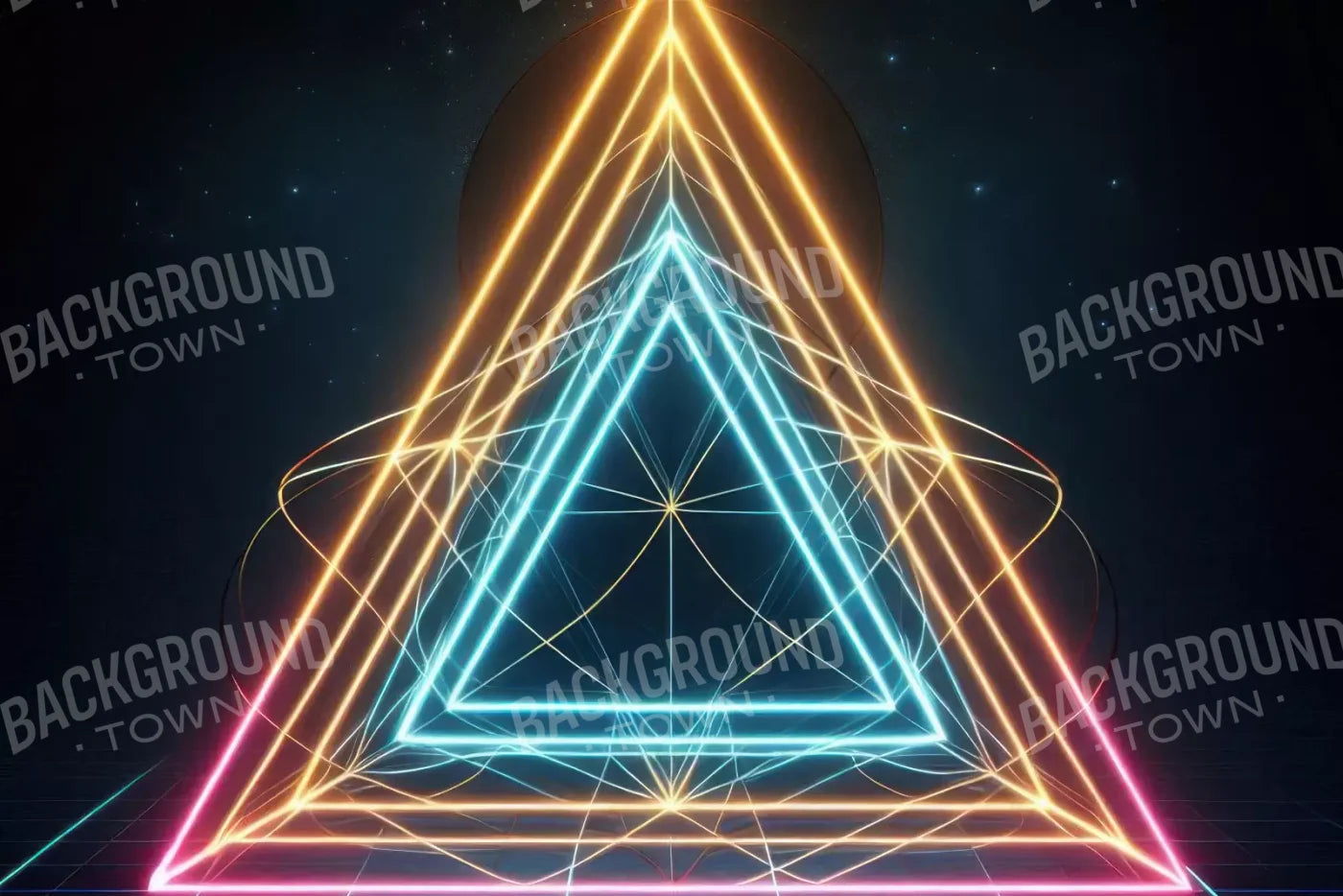 Triangle Of Colors 12’X8’ Ultracloth (144 X 96 Inch) Backdrop