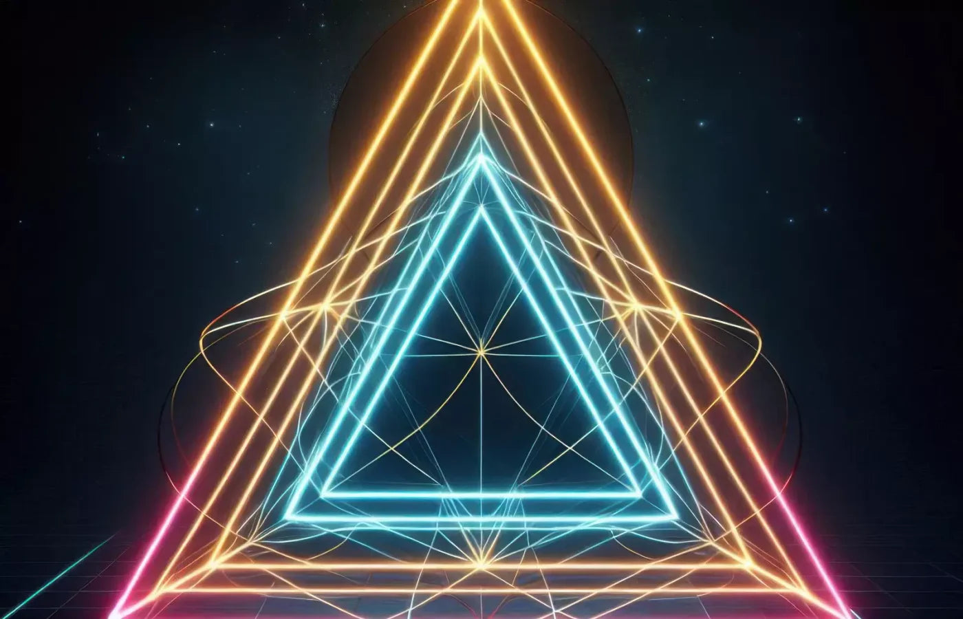Triangle Of Colors 14’X9’ Ultracloth (168 X 108 Inch) Backdrop