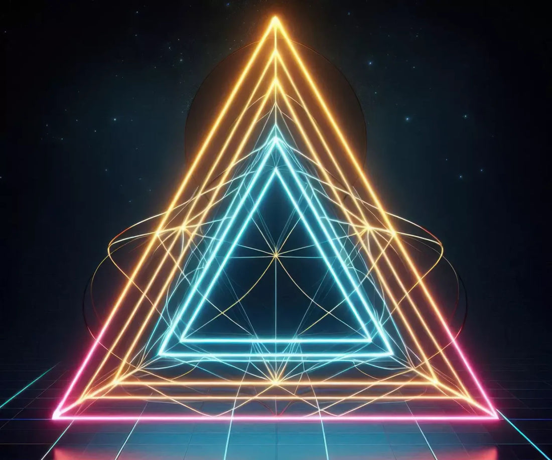 Triangle Of Colors 5’X4’2 Fleece (60 X 50 Inch) Backdrop