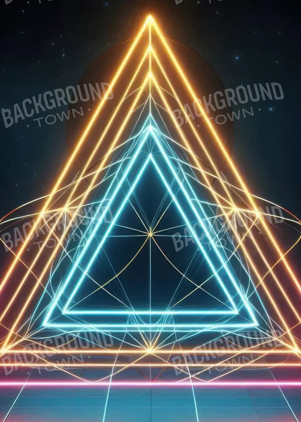 Triangle Of Colors 5’X7’ Ultracloth (60 X 84 Inch) Backdrop