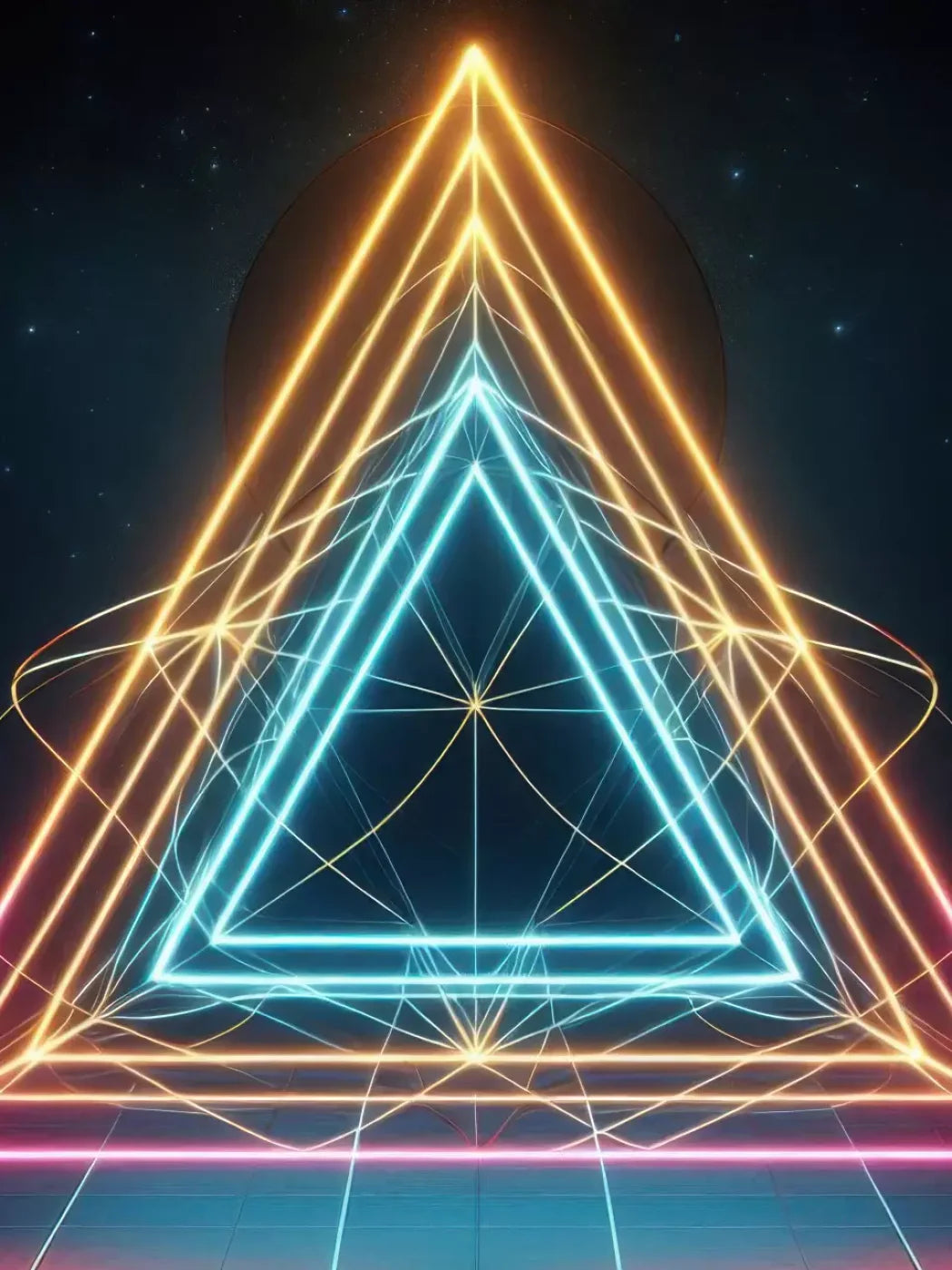 Triangle Of Colors 6’X8’ Fleece (72 X 96 Inch) Backdrop