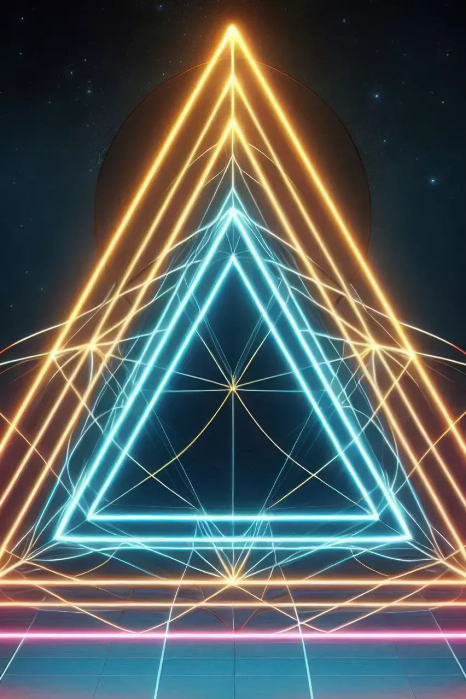 Triangle Of Colors 8’X12’ Ultracloth (96 X 144 Inch) Backdrop