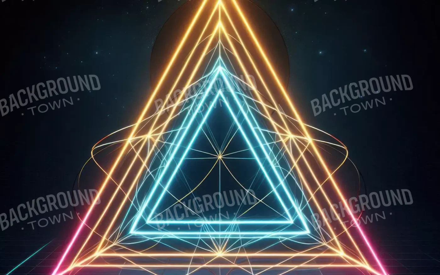 Triangle Of Colors 8’X5’ Ultracloth (96 X 60 Inch) Backdrop