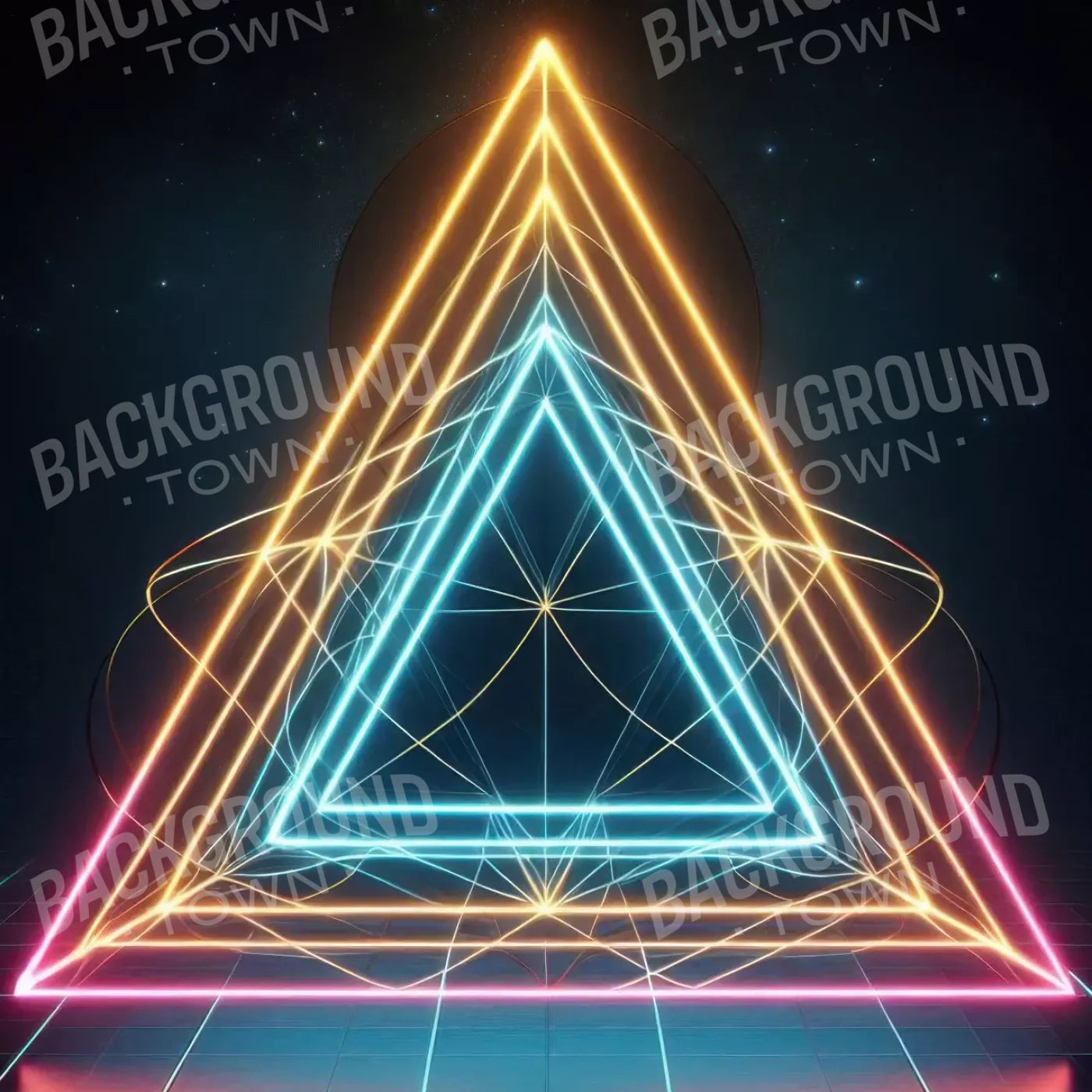 Triangle Of Colors 8’X8’ Fleece (96 X Inch) Backdrop