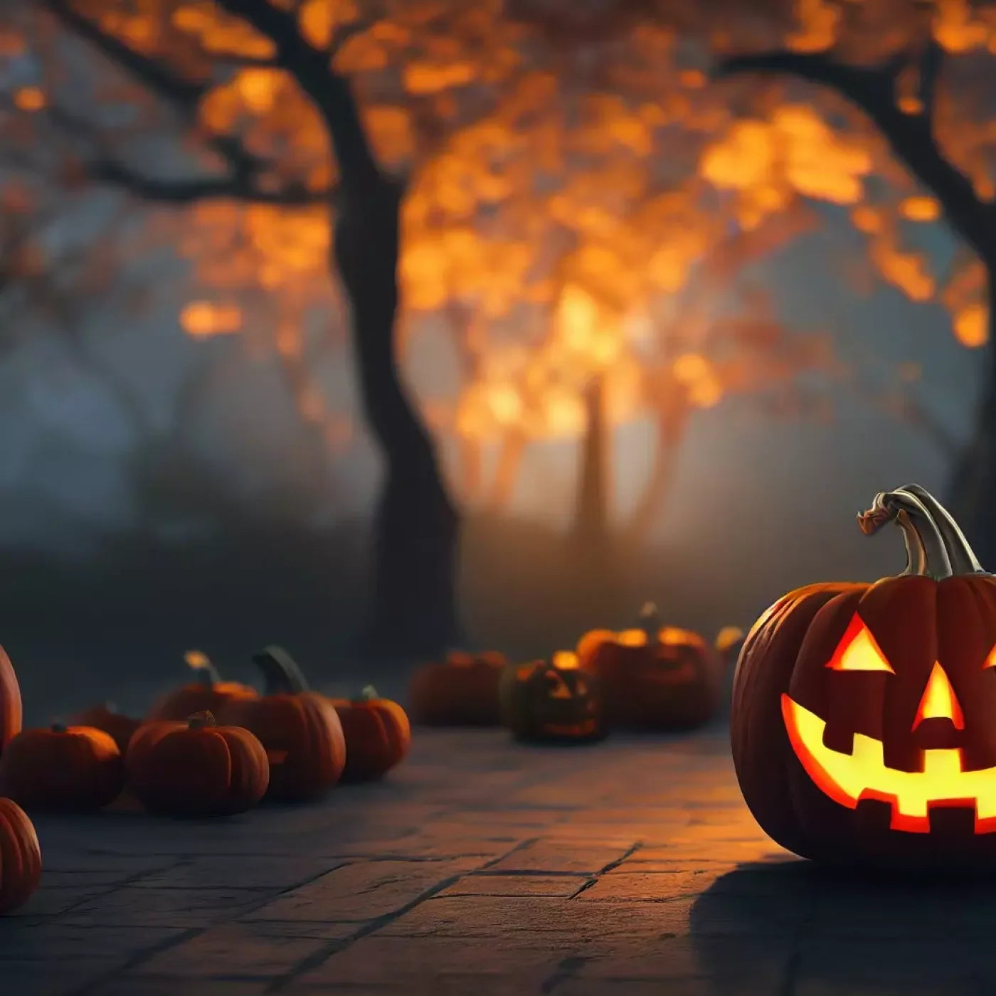 Trick Or Treat Night 8’X8’ Fleece (96 X Inch) Backdrop