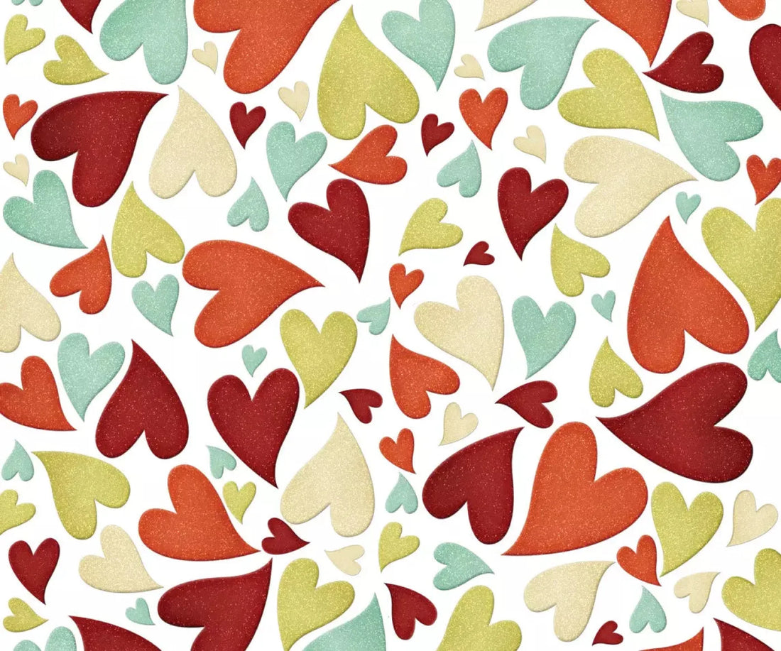 Tumbled Hearts 5X42 Fleece ( 60 X 50 Inch ) Backdrop