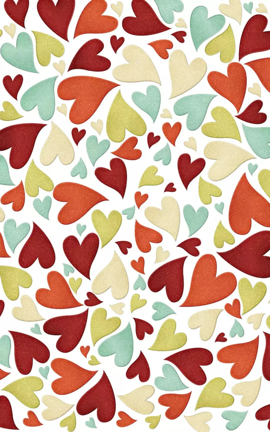 Tumbled Hearts 9X14 Ultracloth ( 108 X 168 Inch ) Backdrop