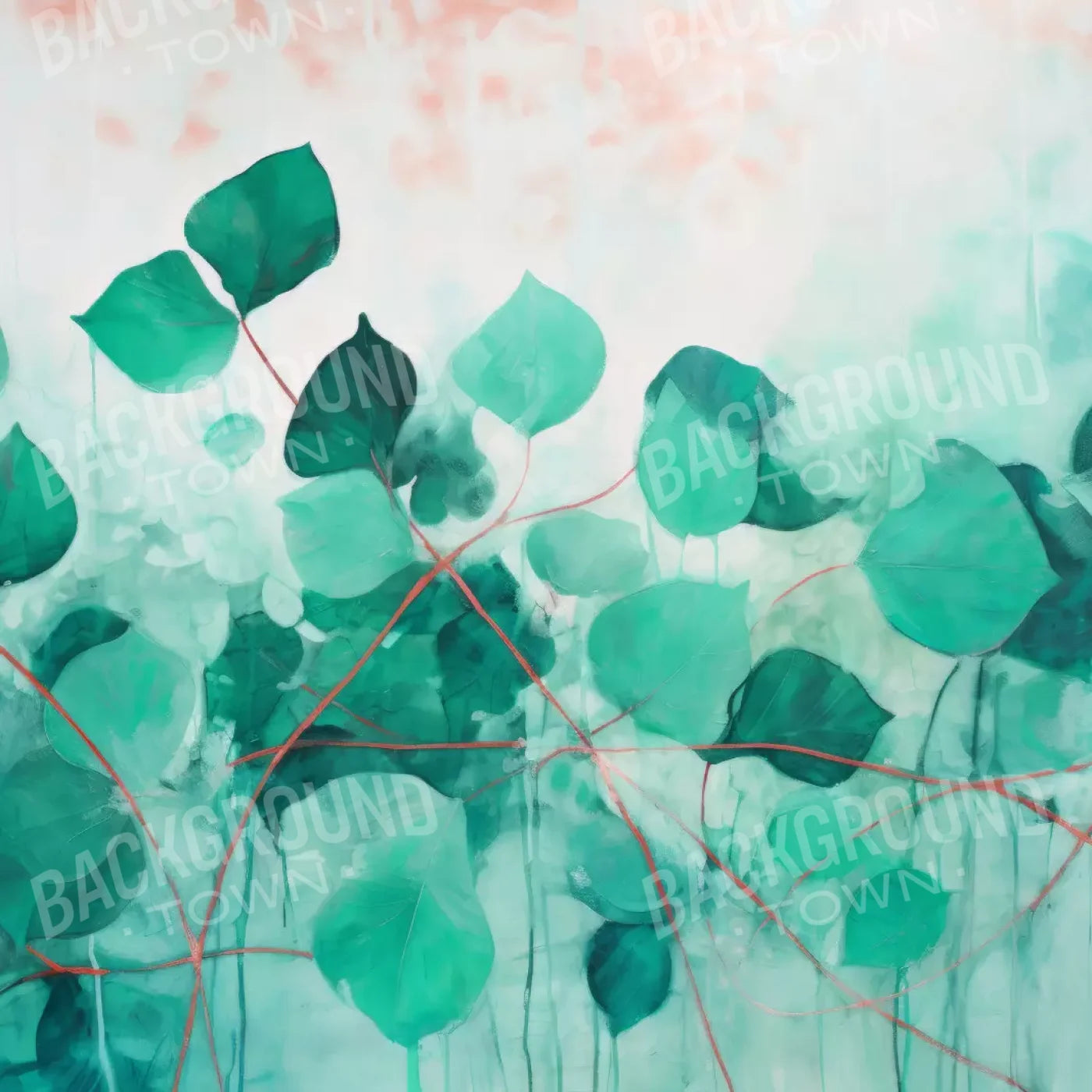 Green Leaves 10’X10’ Ultracloth (120 X Inch) Backdrop