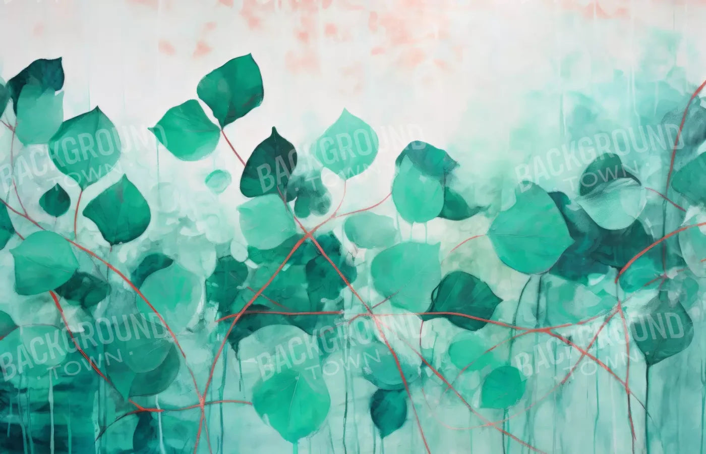 Green Leaves 14’X9’ Ultracloth (168 X 108 Inch) Backdrop