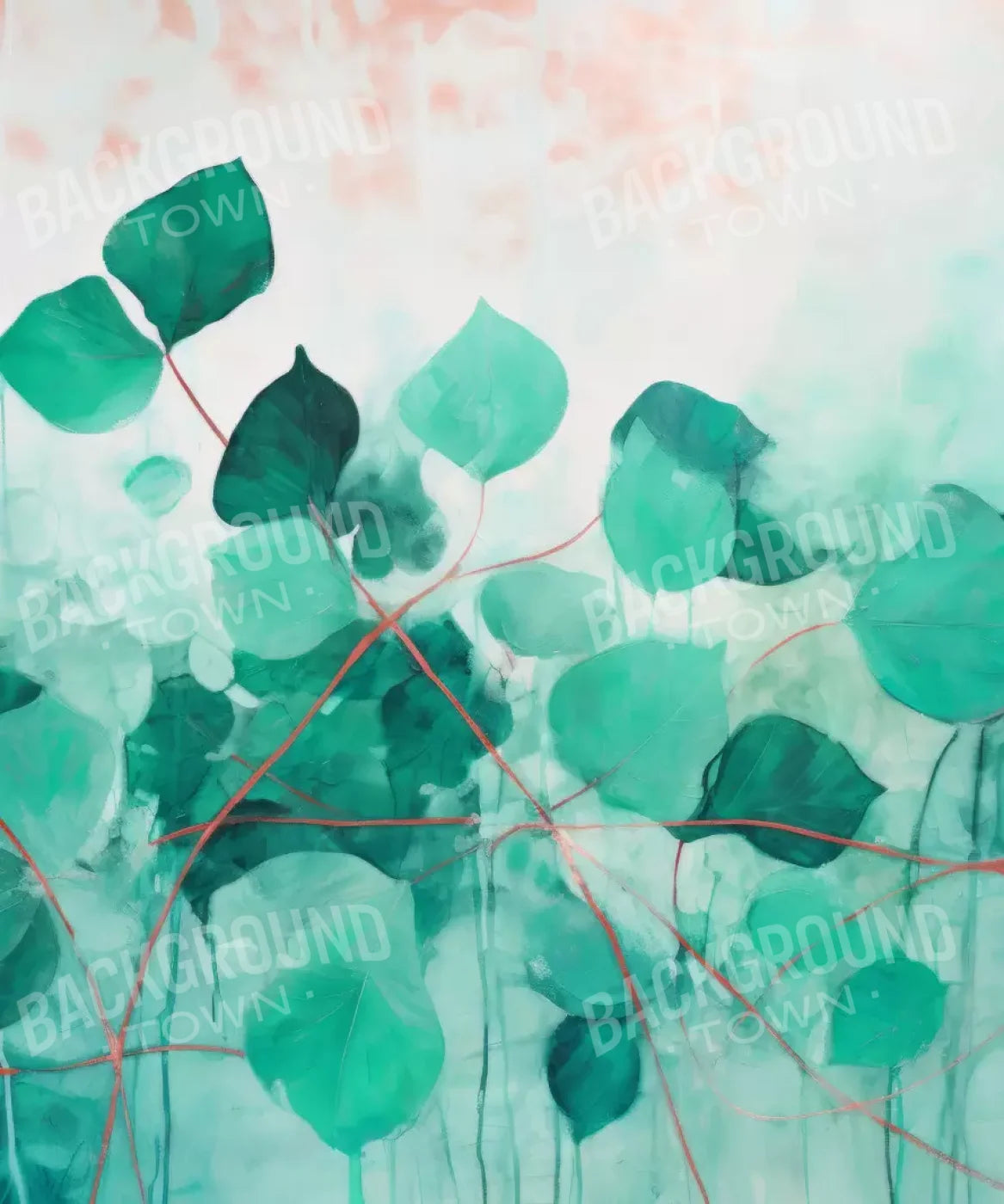 Leaves, Green Backdrop for Photography
