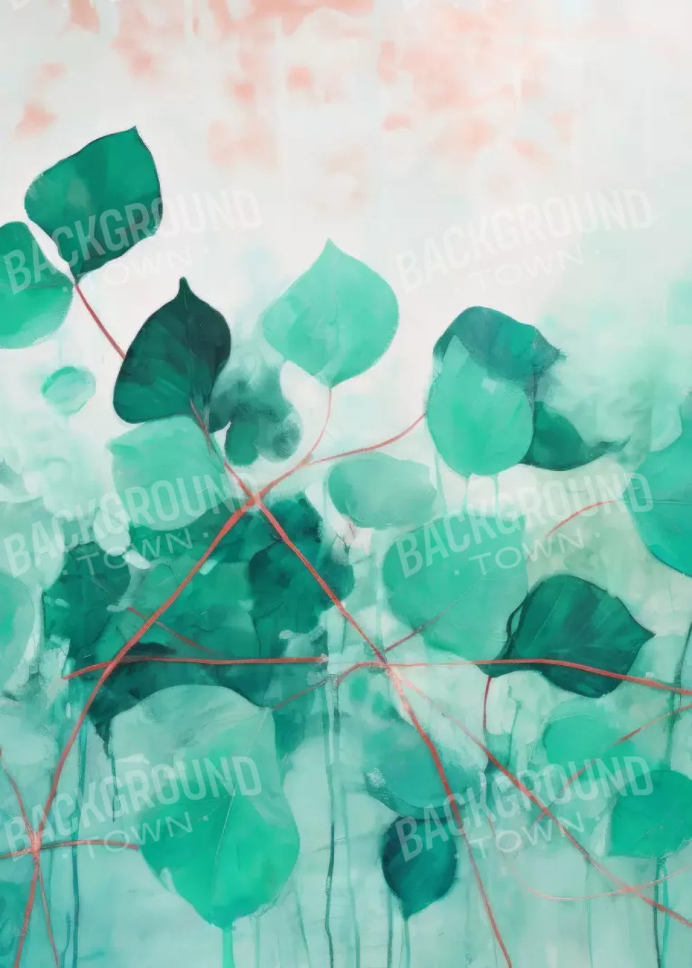 Green Leaves 5’X7’ Ultracloth (60 X 84 Inch) Backdrop