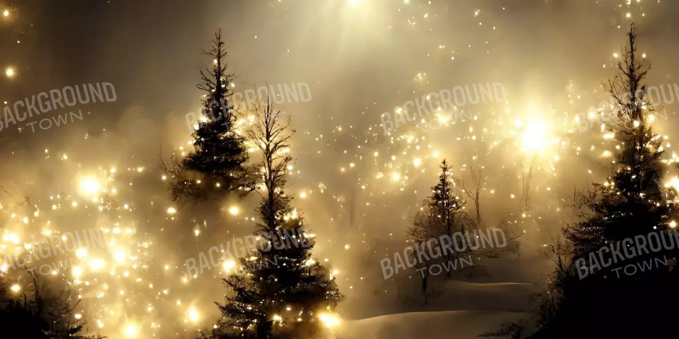 Twinkling Snowscape 16’X8’ Ultracloth (192 X 96 Inch) Backdrop