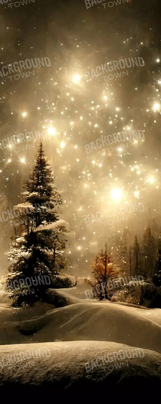 Twinkling Snowscape Ii 8’X20’ Ultracloth (96 X 240 Inch) Backdrop