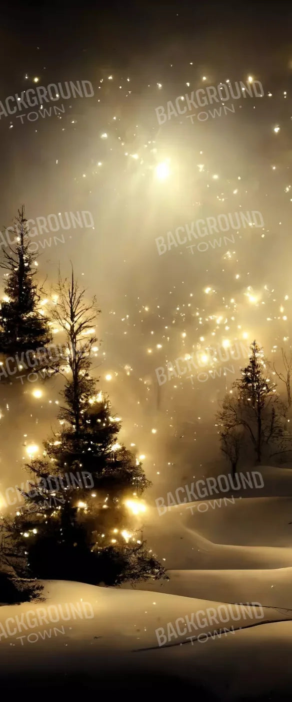 Twinkling Snowscape 5’X12’ Ultracloth For Westcott X-Drop (60 X 144 Inch) Backdrop