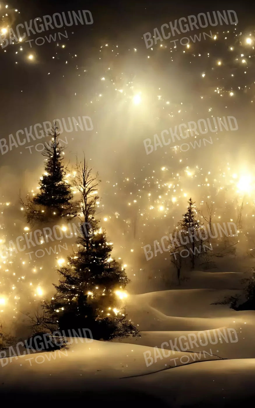 Twinkling Snowscape 5’X8’ Ultracloth (60 X 96 Inch) Backdrop