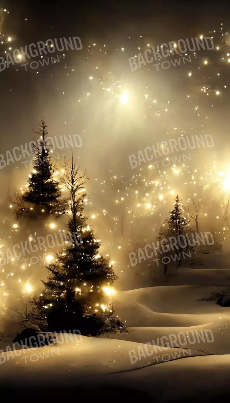 Twinkling Snowscape 8’X14’ Ultracloth (96 X 168 Inch) Backdrop