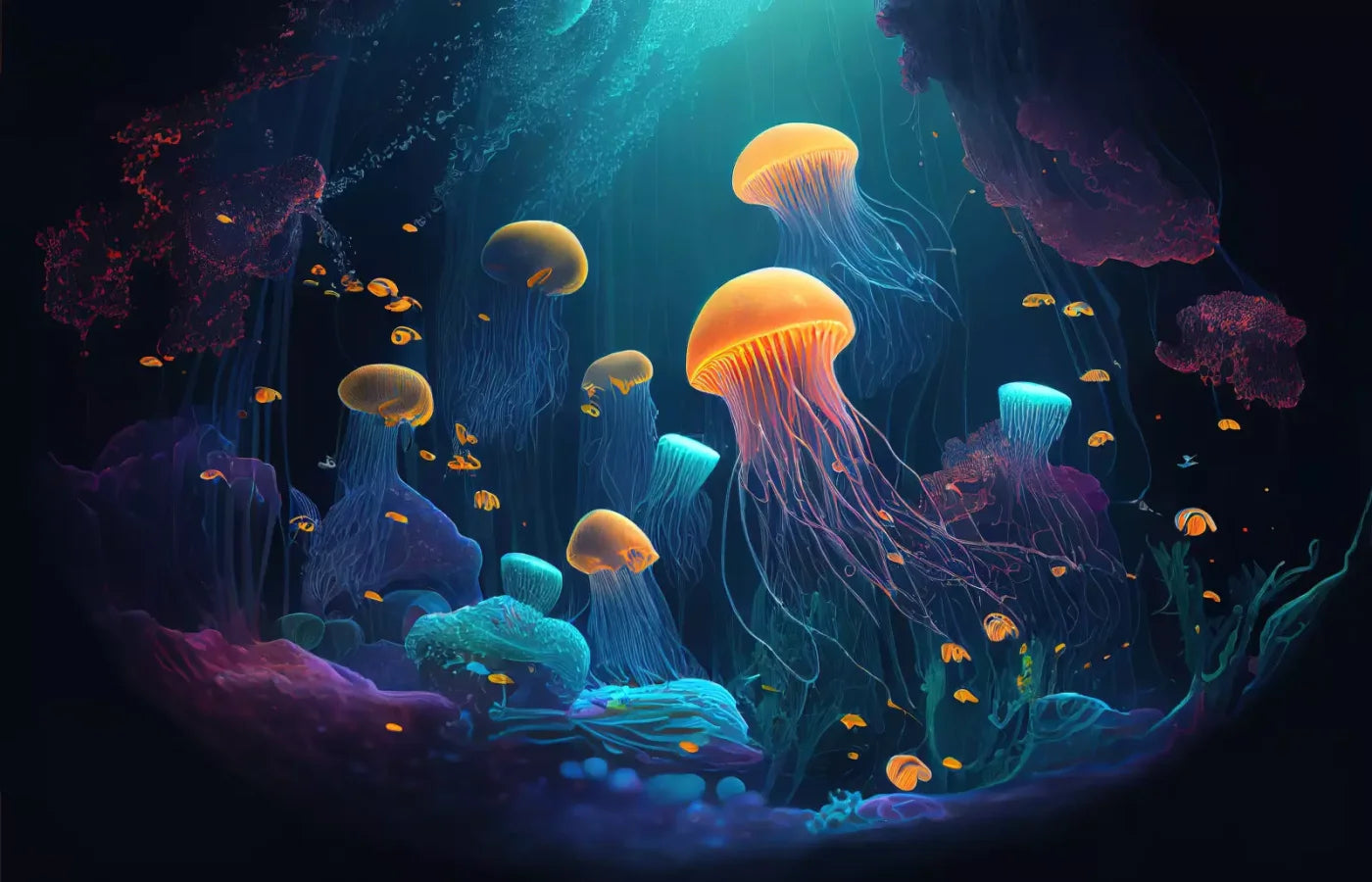 Under The Ocean 12’X8’ Ultracloth (144 X 96 Inch) Backdrop