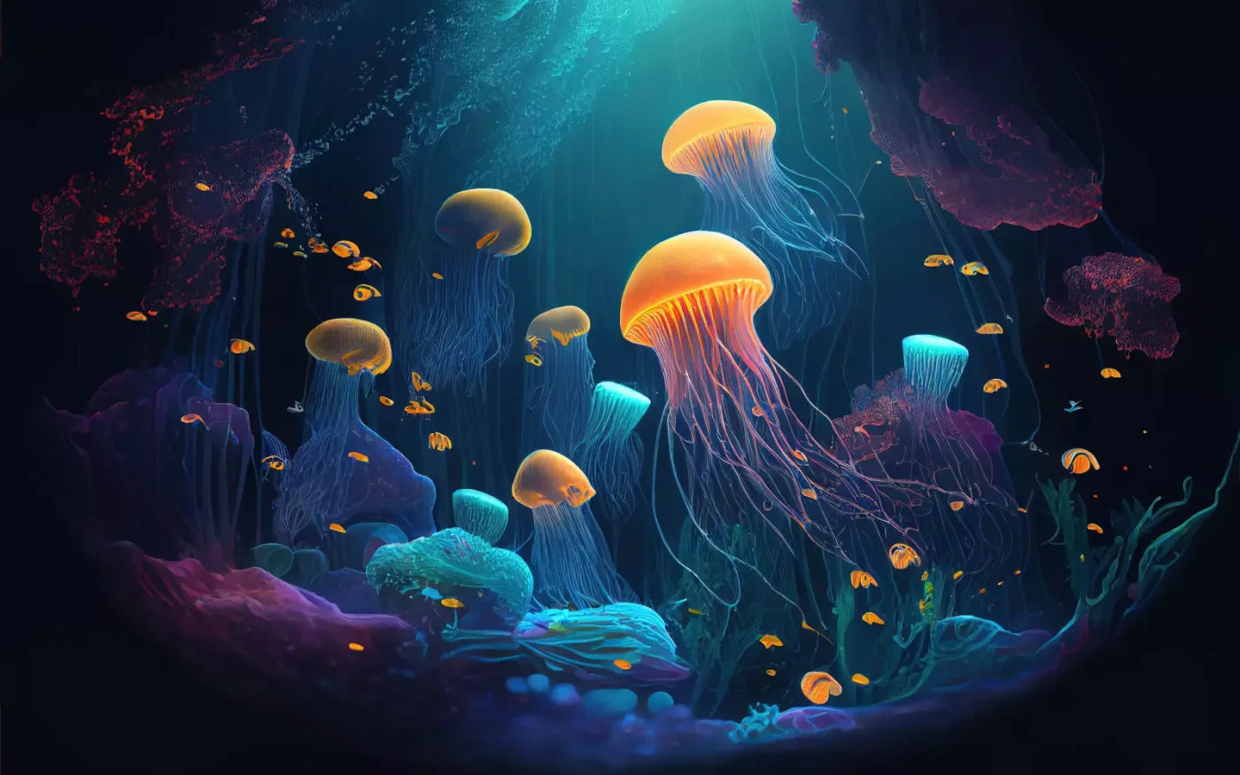 Under The Ocean 14’X9’ Ultracloth (168 X 108 Inch) Backdrop