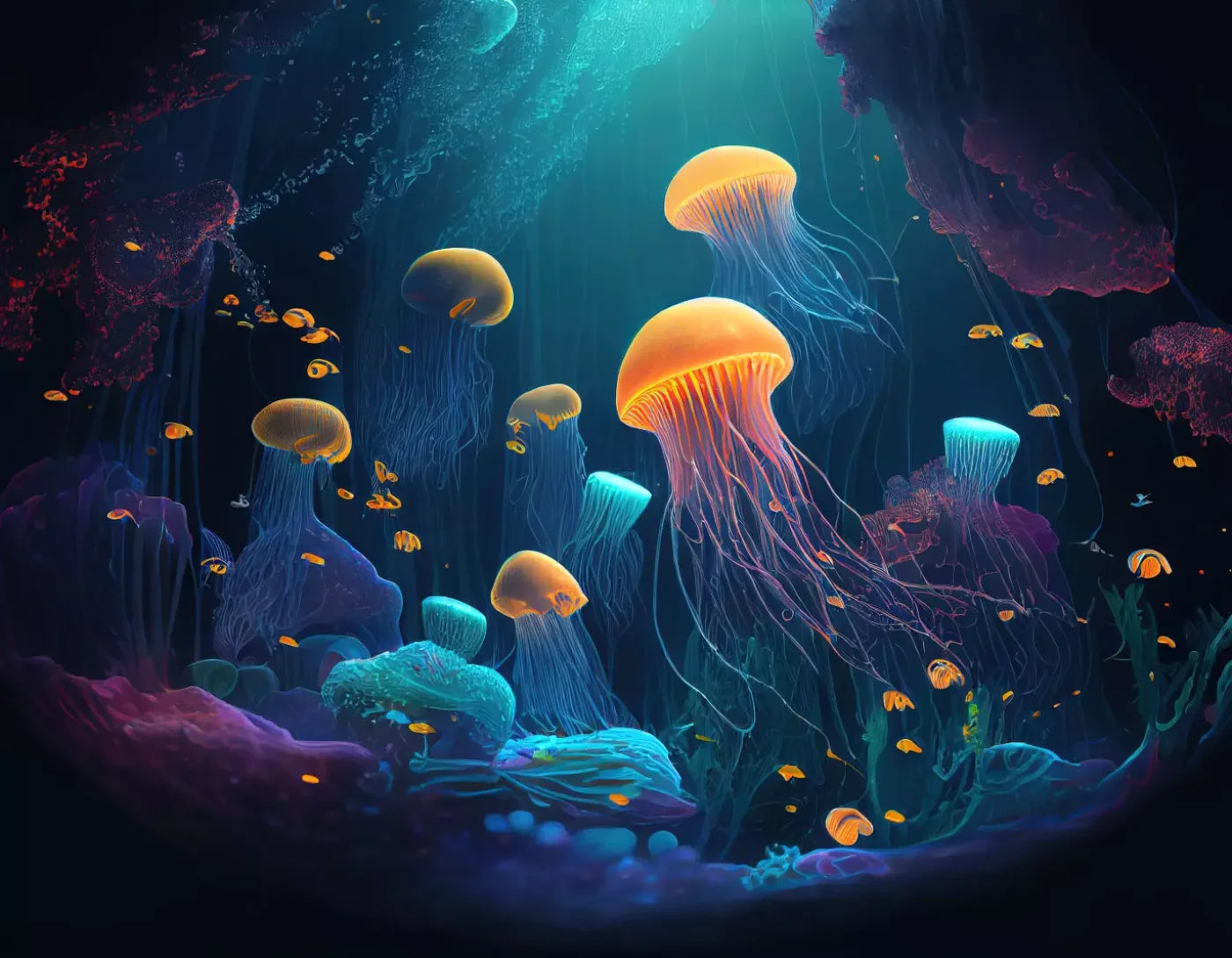 Under The Ocean 8’X6’ Fleece (96 X 72 Inch) Backdrop