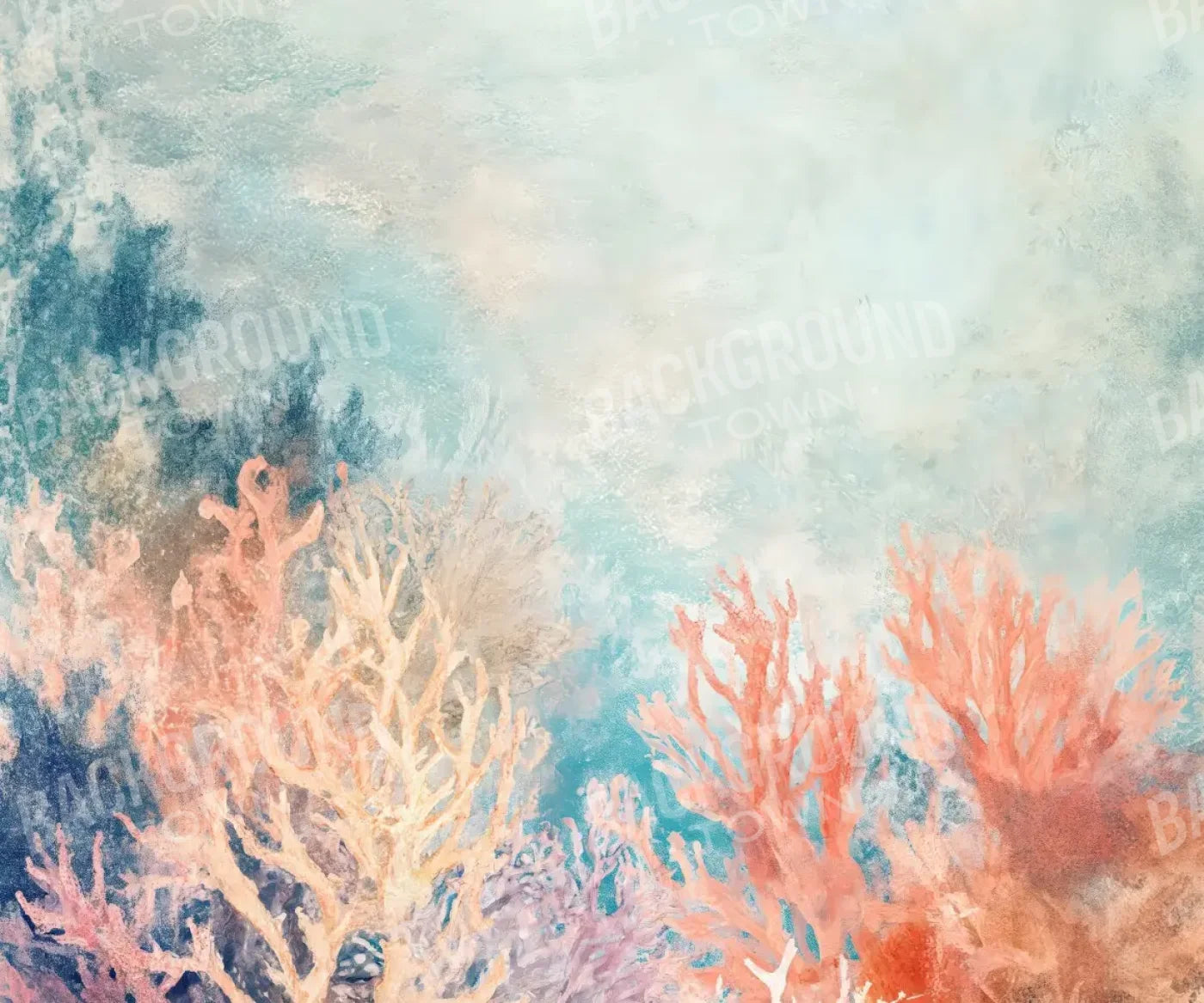 Pink Blue Orange Backdrop for Photography