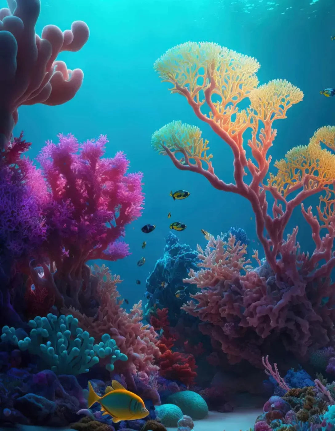 Under The Seas 6X8 Fleece ( 72 X 96 Inch ) Backdrop