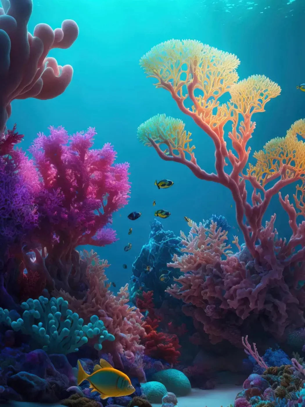 Under The Seas 8X10 Fleece ( 96 X 120 Inch ) Backdrop