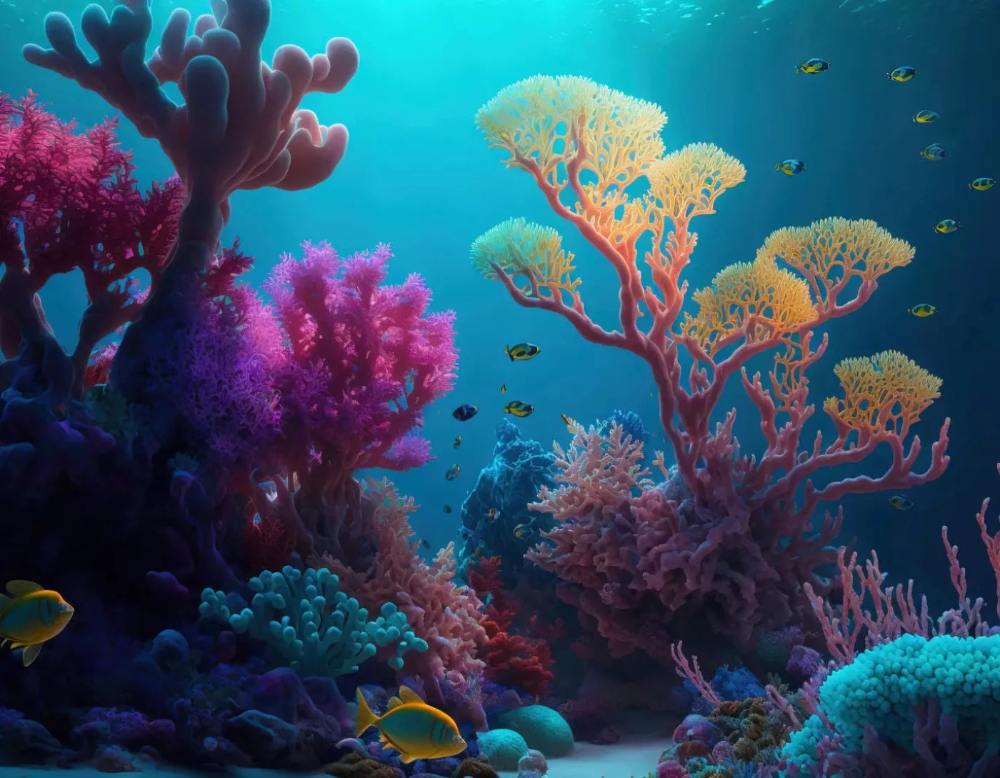 Under The Seas 8X6 Fleece ( 96 X 72 Inch ) Backdrop
