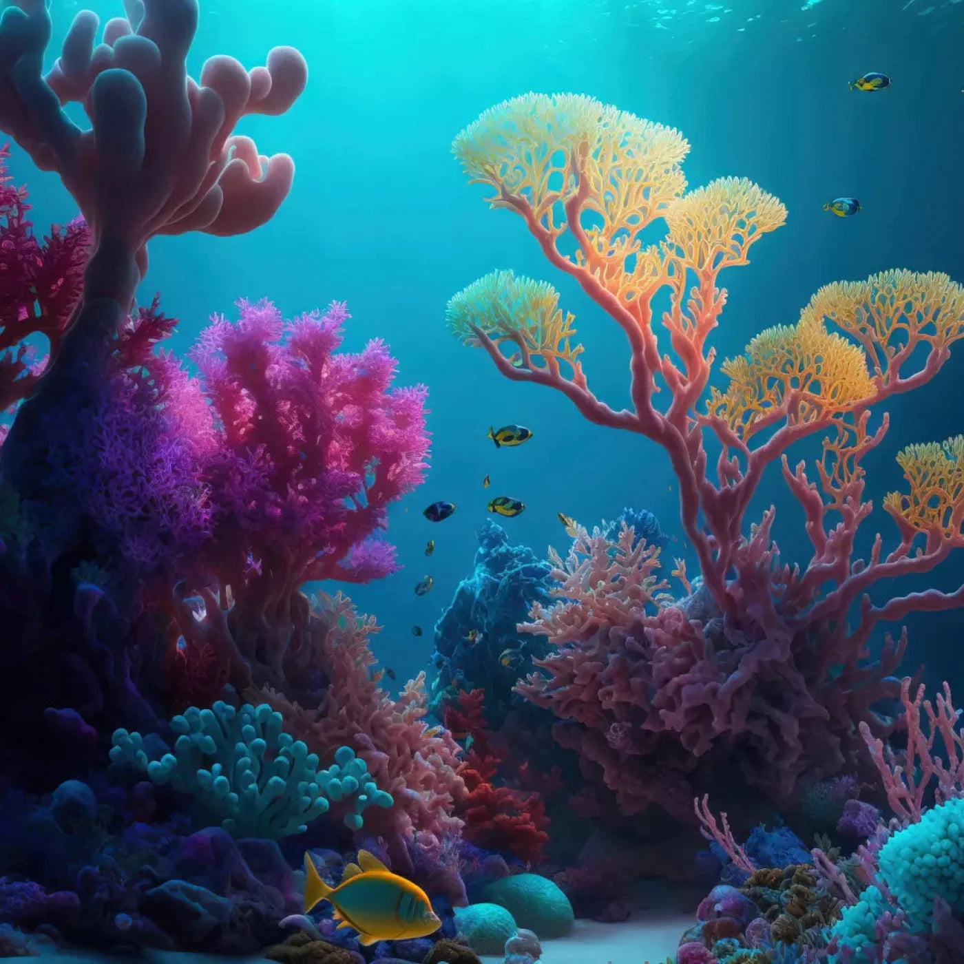 Under The Seas 8X8 Fleece ( 96 X Inch ) Backdrop