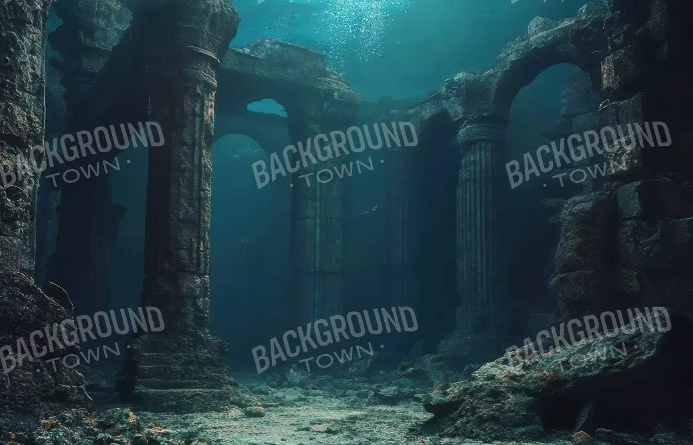 UnderwaterPillars 14’x9’ UltraCloth (168 x 108 inch) Backdrop