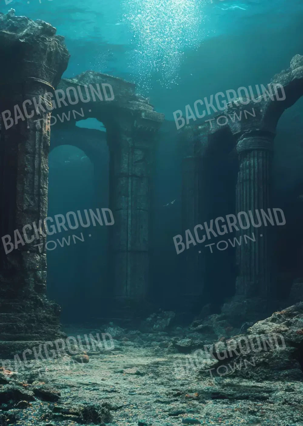 UnderwaterPillars 5’x7’ UltraCloth (60 x 84 inch) Backdrop