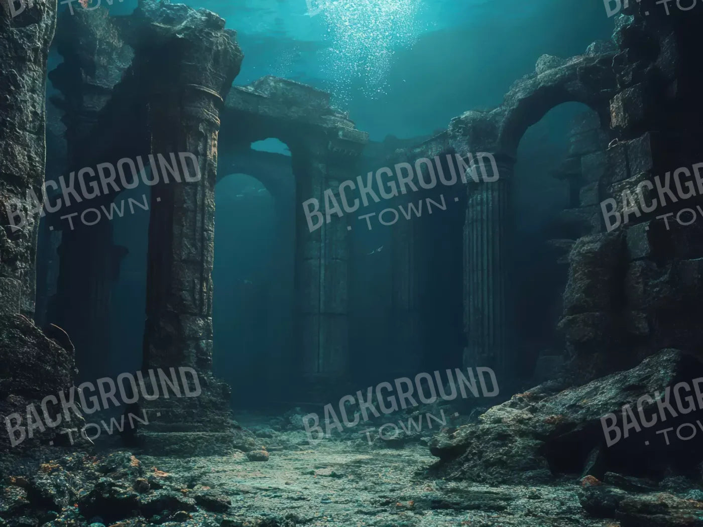 UnderwaterPillars 6’8x5’ Fleece (80 x 60 inch) Backdrop