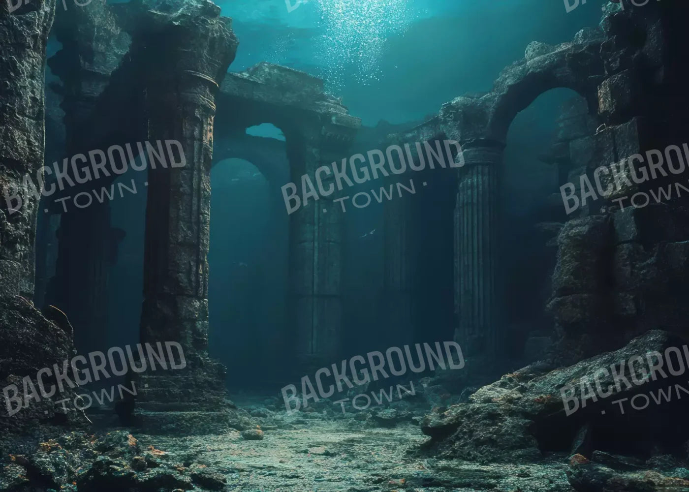 UnderwaterPillars 7’x5’ UltraCloth (84 x 60 inch) Backdrop