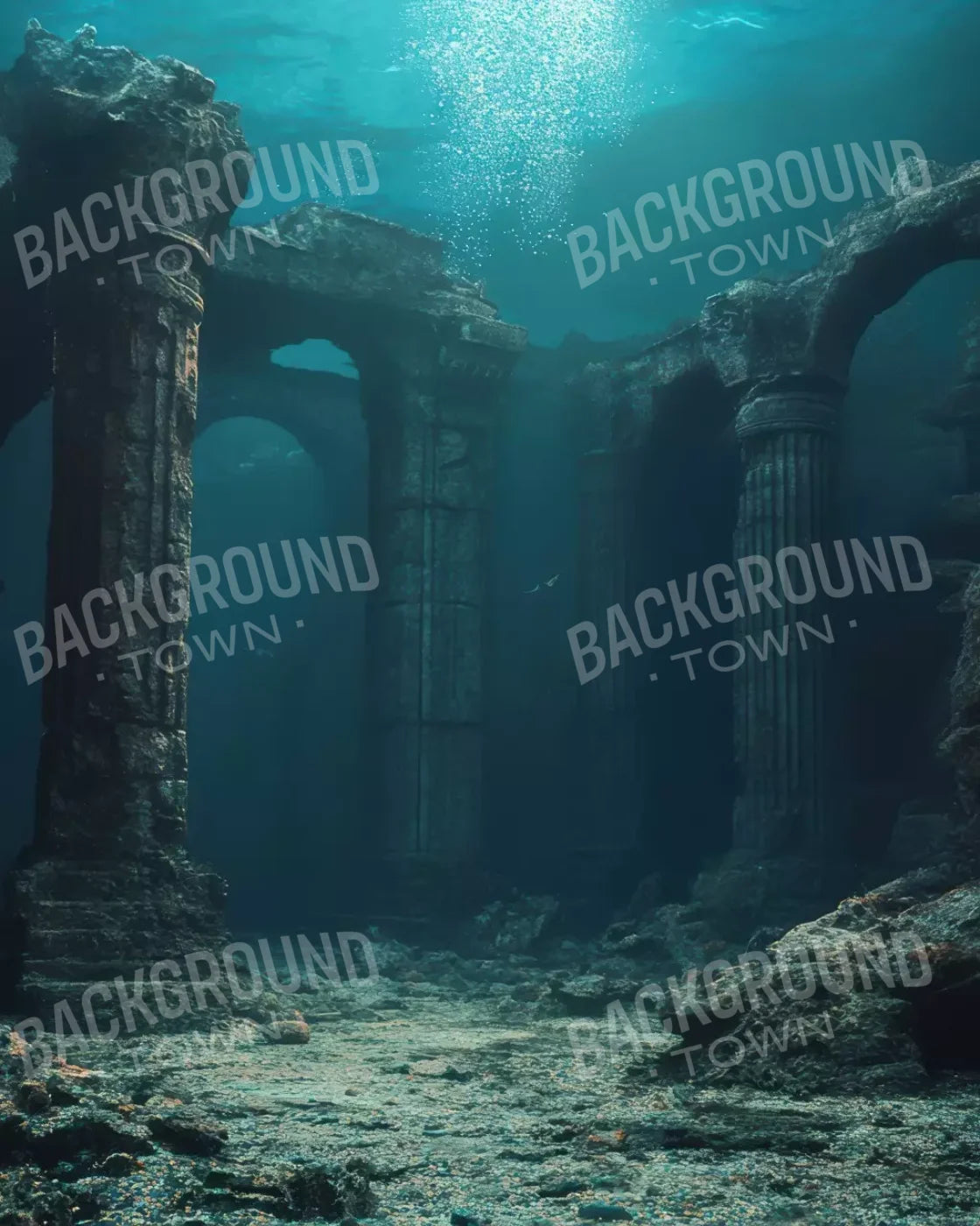UnderwaterPillars 8’x10’ Fleece (96 x 120 inch) Backdrop