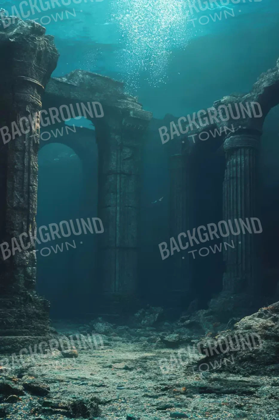 UnderwaterPillars 8’x12’ UltraCloth (96 x 144 inch) Backdrop