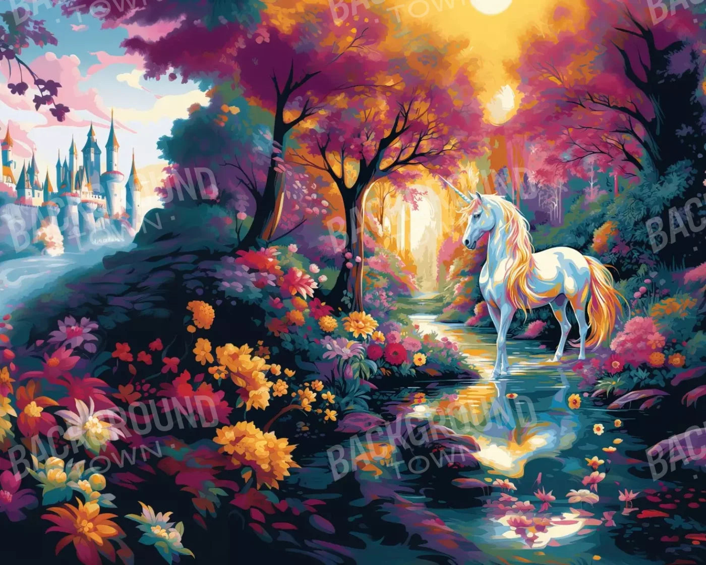 Unicorn Dreams 10’X8’ Fleece (120 X 96 Inch) Backdrop