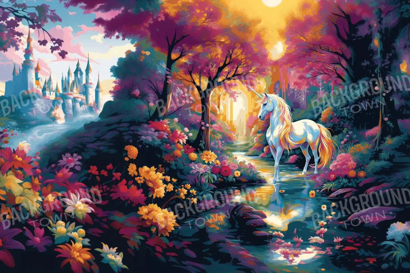 Unicorn Dreams 12’X8’ Ultracloth (144 X 96 Inch) Backdrop