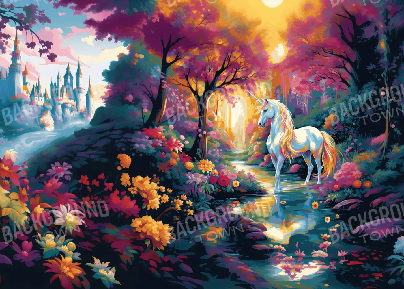Unicorn Dreams 7’X5’ Ultracloth (84 X 60 Inch) Backdrop