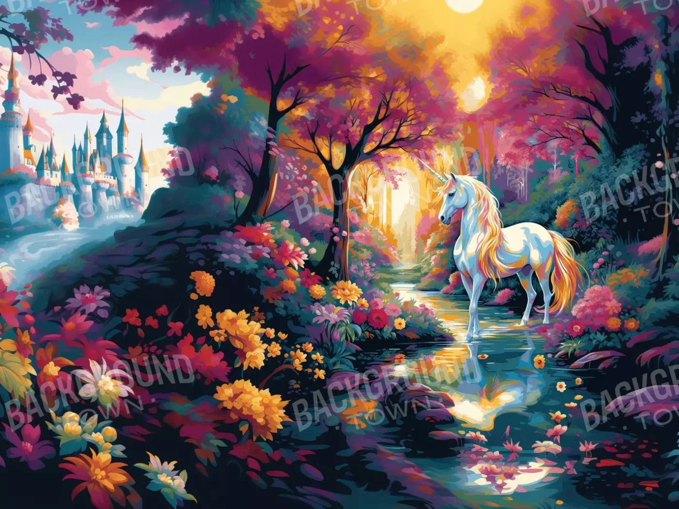Unicorn Dreams 8’X6’ Fleece (96 X 72 Inch) Backdrop