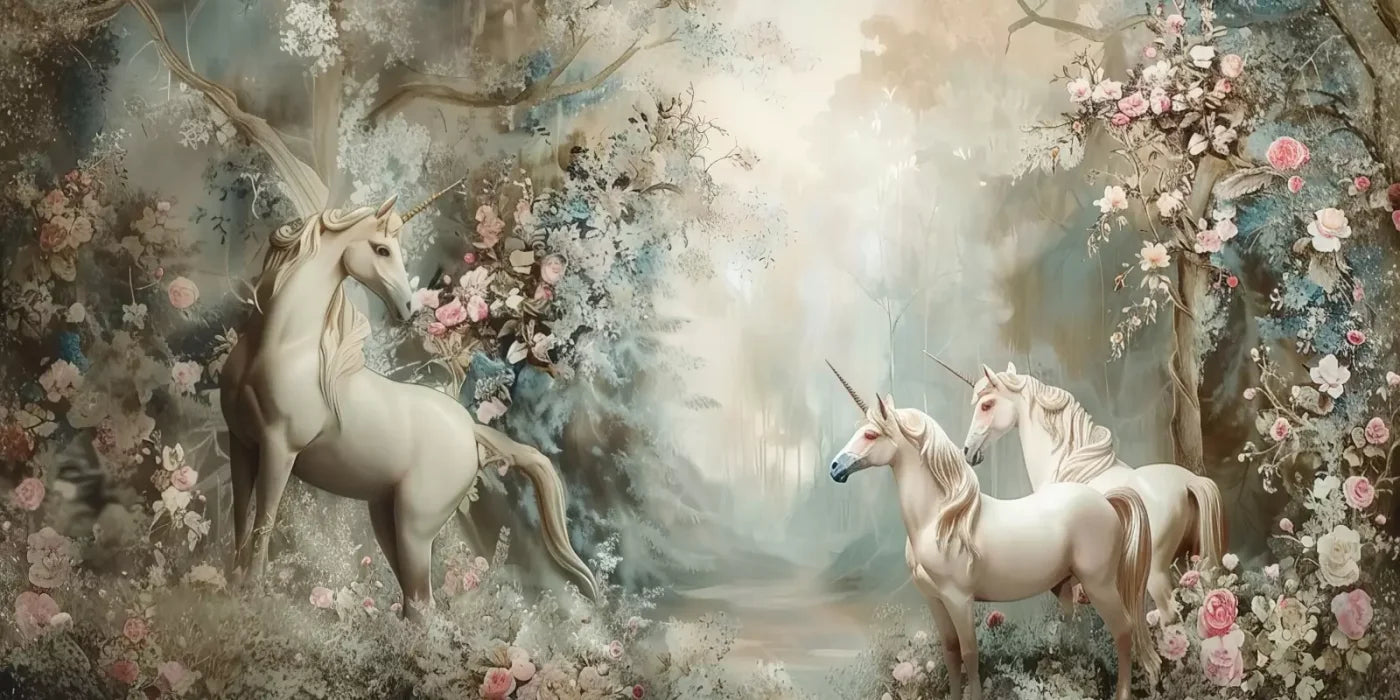 Unicorn Family 16’X8’ Ultracloth (192 X 96 Inch) Backdrop