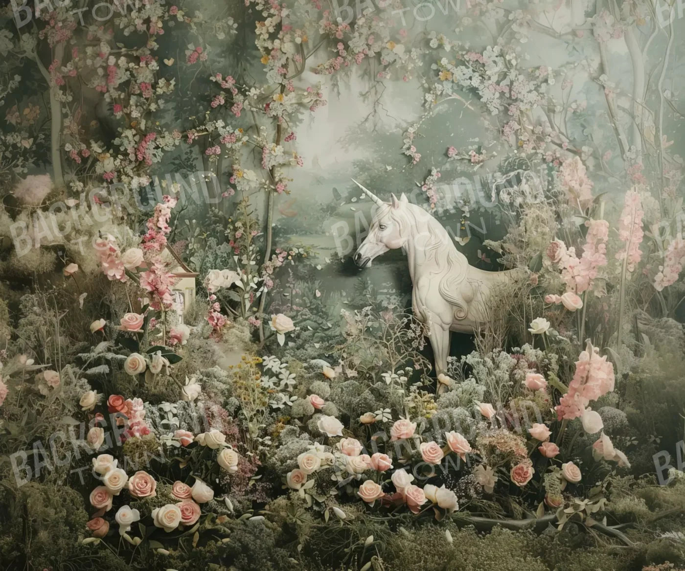 Unicorn Spotting 5’X4’2 Fleece (60 X 50 Inch) Backdrop