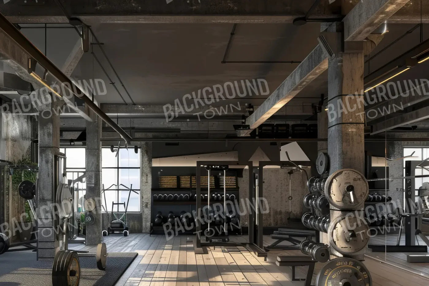 Urban Fitness Center 12’x8’ UltraCloth (144 x 96 inch) Backdrop