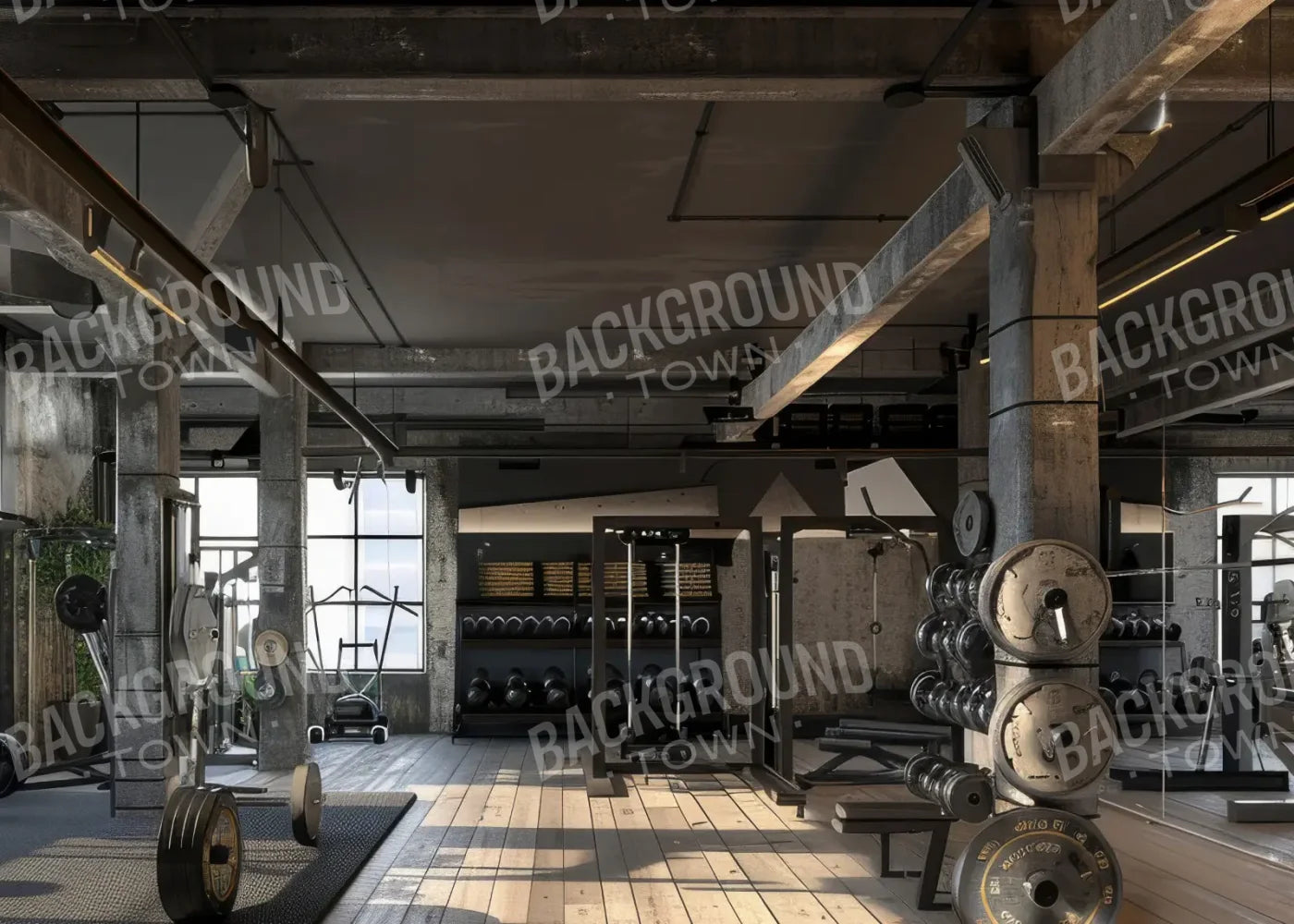 Urban Fitness Center 7’x5’ UltraCloth (84 x 60 inch) Backdrop