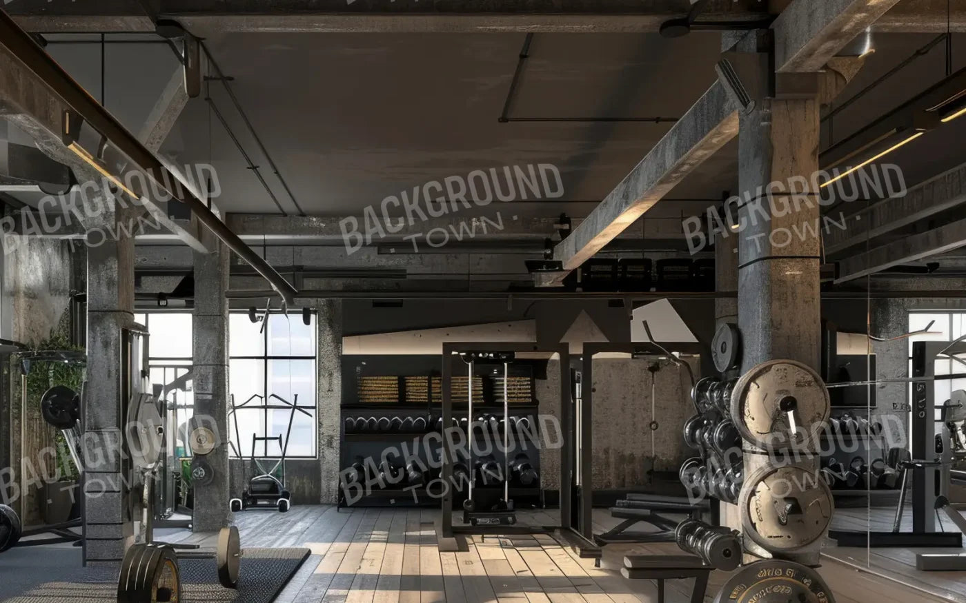 Urban Fitness Center 8’x5’ UltraCloth (96 x 60 inch) Backdrop