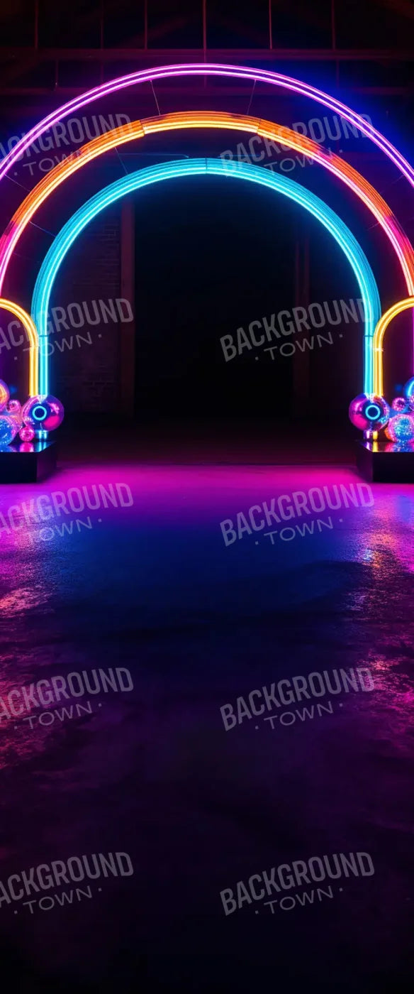 Urban Neon Lights Arch Sweep 5’x12’ UltraCloth for Westcott X-Drop (60 x 144 inch) Backdrop