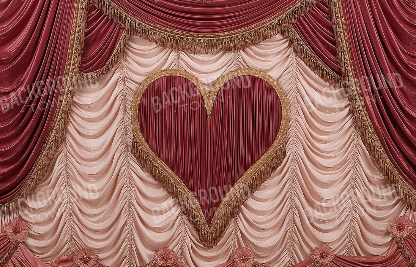 Valentines Day Heart Theater 14’x9’ UltraCloth (168 x 108 inch) Backdrop