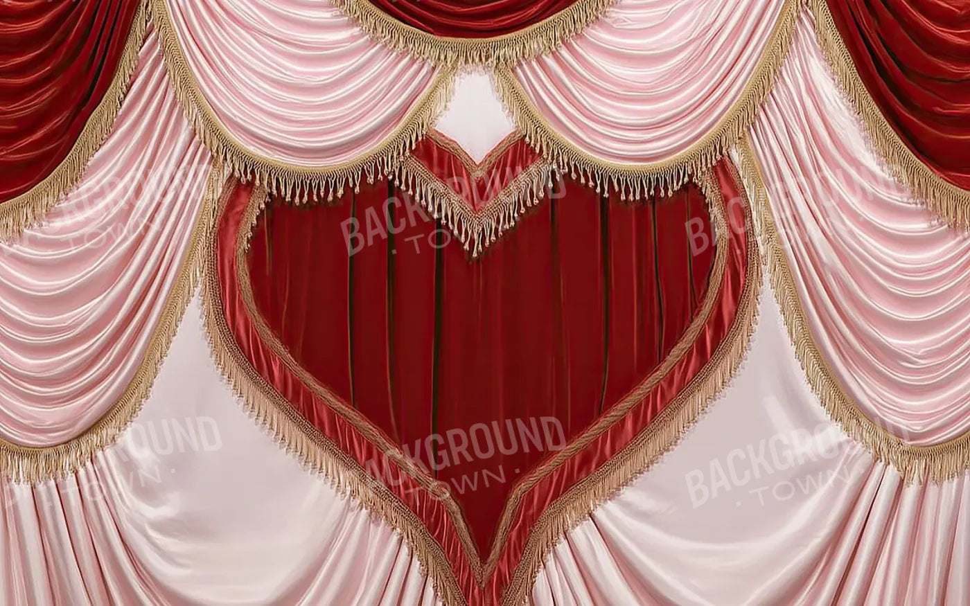 Valentines Day Heart Theater I 8’x5’ UltraCloth (96 x 60 inch) Backdrop