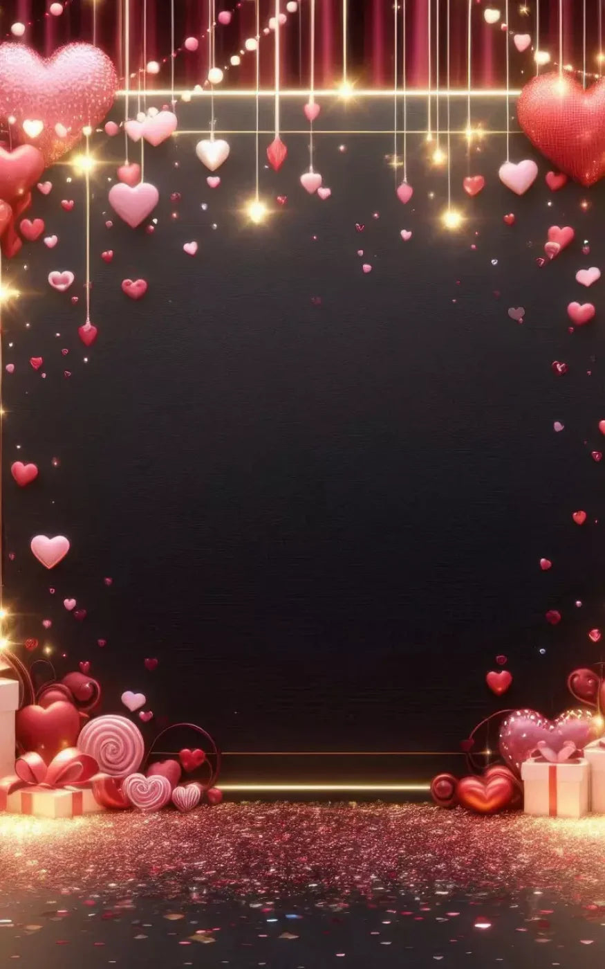 Valentines Hearts 10’X16’ Ultracloth (120 X 192 Inch) Backdrop