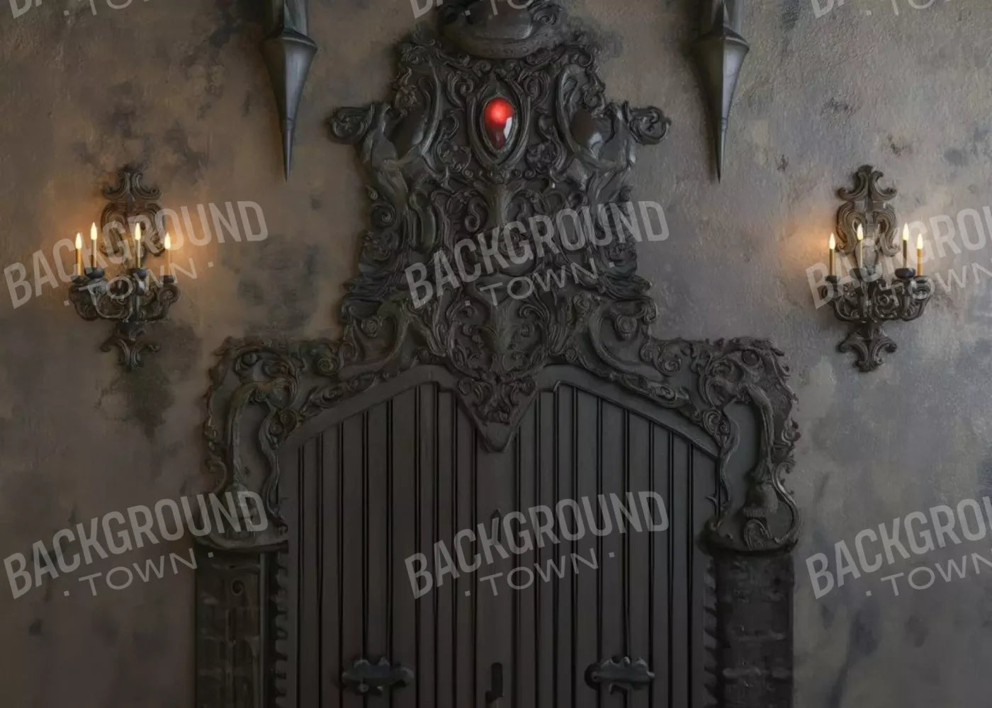 Vampire Bedroom Wall Ii 7’X5’ Ultracloth (84 X 60 Inch) Backdrop