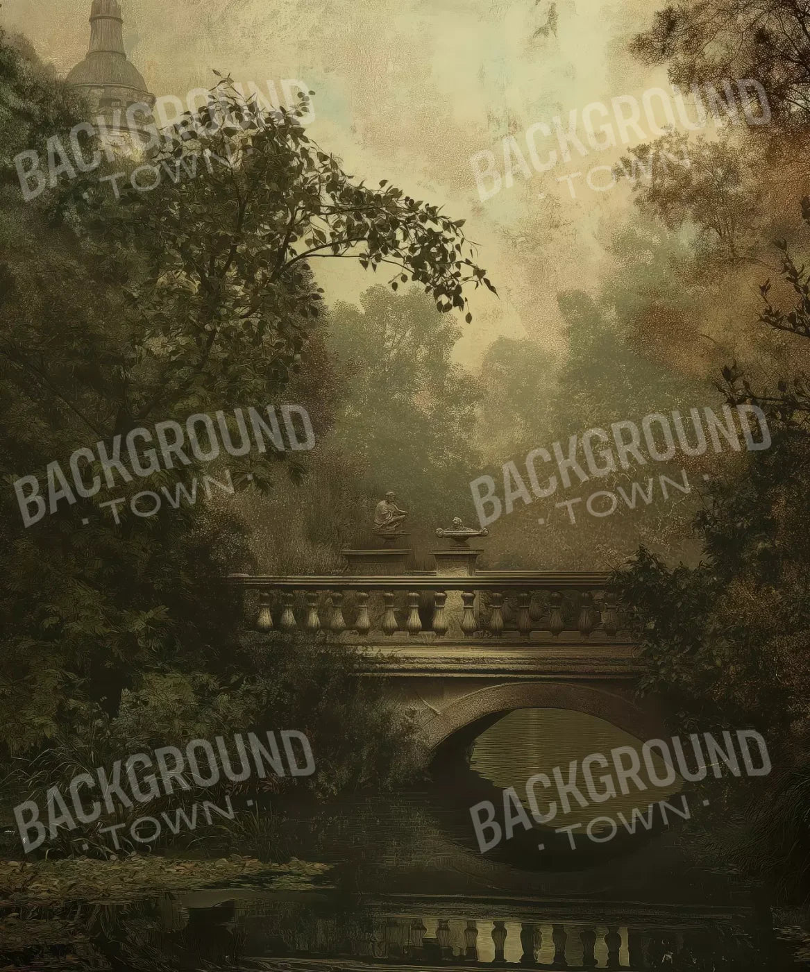Victorian Bridge Over Water 10’x12’ UltraCloth (120 x 144 inch) Backdrop